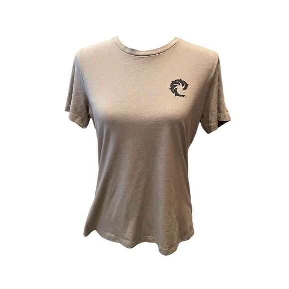 WRV Women's Animal Print Graphic T-Shirt Beige Size M Casual Spring - Picture 2 of 9